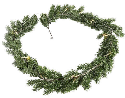 kerstslinger Cosima led 150 cm zijde donkergroen