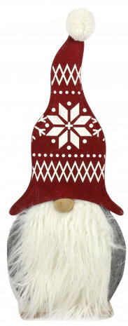 kerstman Fletcher L 95 x 35 cm textiel rood/wit