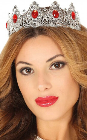 tiara prinses dames zilver one-size