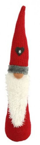 kerstfiguur Kabouter 32 cm rood