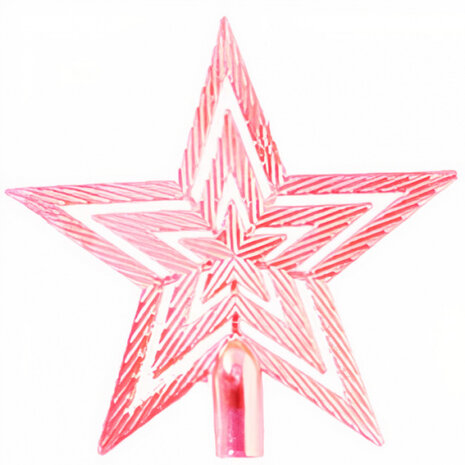kerstboom piek 21 cm rood