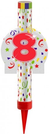 ijsfontein cijfer 8 junior 12 cm polyester