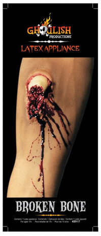 applicatie armwond Halloween latex rood