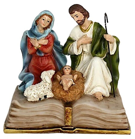 kerststal Luray 14 x 9,5 x 14,5 cm polyresin 5-delig