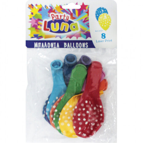 ballonnen bloemen latex multicolor 8 stuks