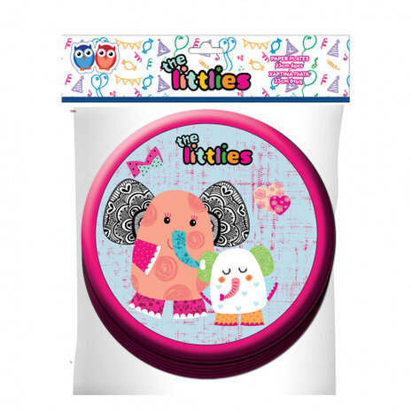 feestborden The Littlies meisjes 23 cm papier 6 stuks