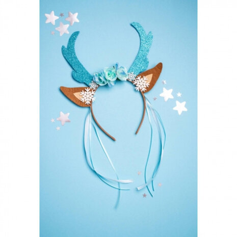 tiara Rendier polyester blauw one-size