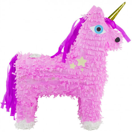 pi&ntilde;ata eenhoorn 42 x 55 cm papier paars