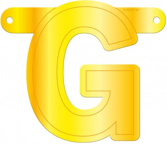 banner &quot;G&quot; 12,5 x 11 cm papier geel