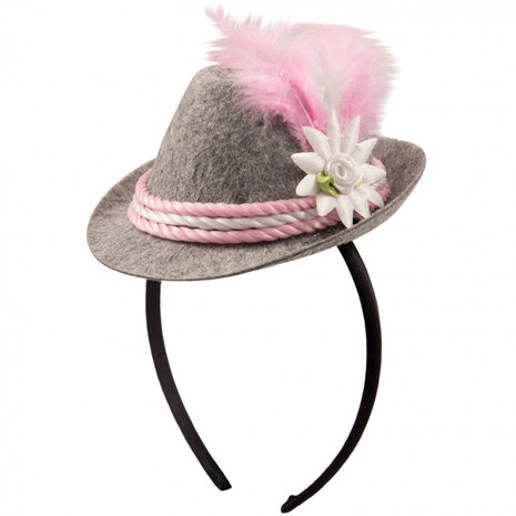 tiara Trilby grijs/roze one-size