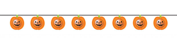 decoratieslinger Halloween Friends 2 meter latex oranje