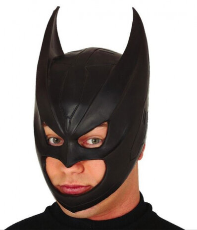 masker Super Hero foam zwart one-size