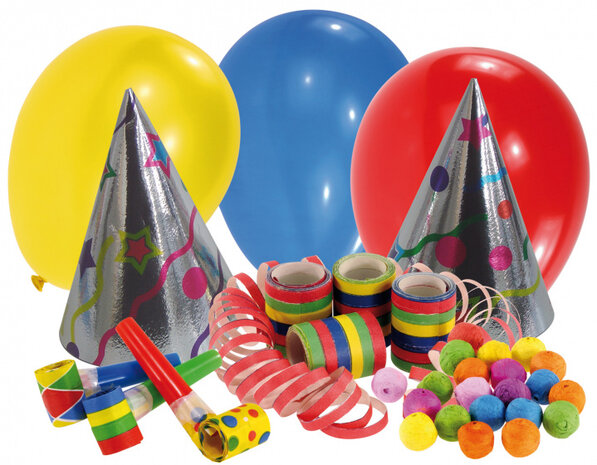 feestpakket papier 21 stuks multicolor
