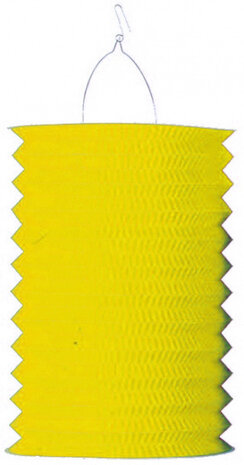 lampion 28 cm papier/staal geel