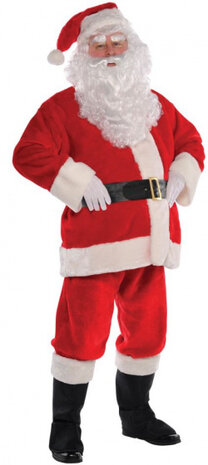 verkleedpak Kerstman polyester rood maat L/XL