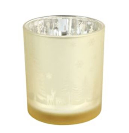 theelichthouder Dottie 7 x 8 cm glas goud