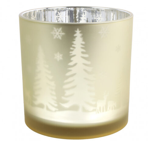 theelichthouder Dottie 15 cm glas goud