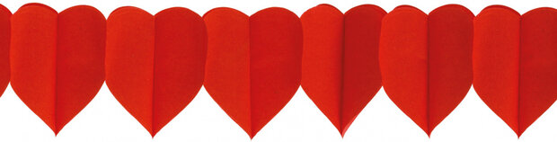 slinger Hearts 2 meter papier rood