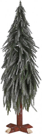 kerstboom 60 x 22 cm groen/zilver
