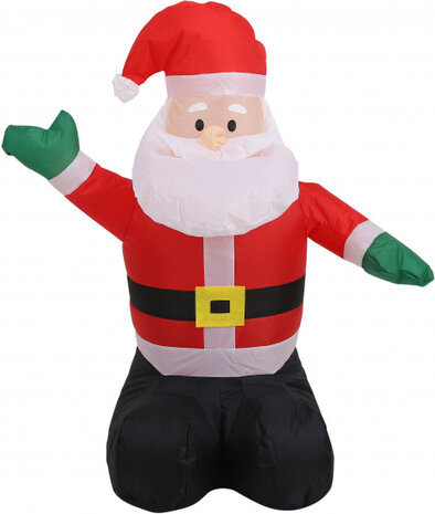 opblaasbare kerstman 80 cm polyester rood
