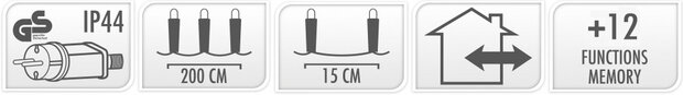 kerstverlichting Gordijn 480 led 2 meter wit