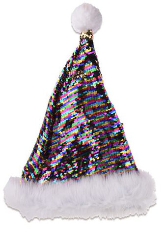 kerstmuts pailletten polyester one-size