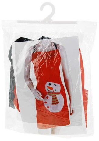 kerstschort unisex 73 x 60 cm polyester rood one-size