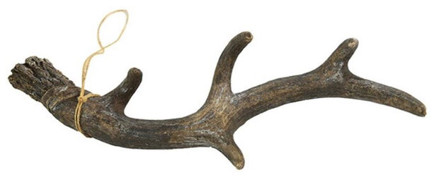 hanger gewei Djuro 43 cm polysteen grijs
