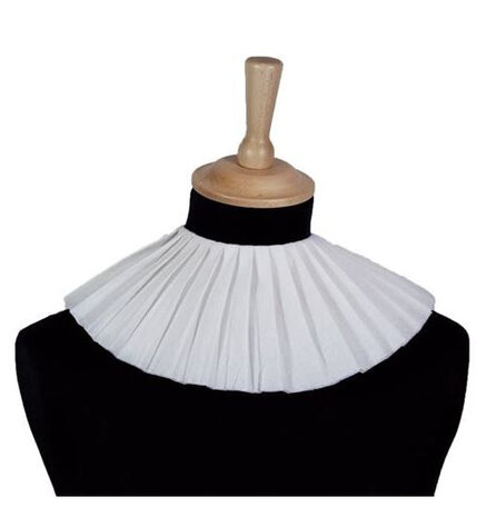 pietenkraag 3 lagen cr&ecirc;pepapier wit one-size