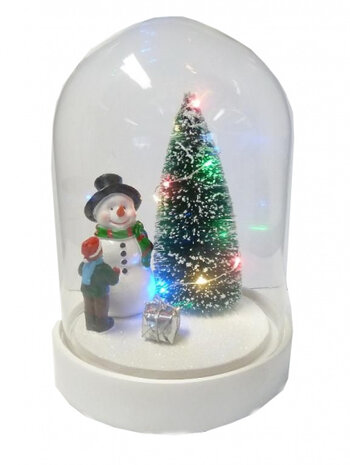 kerststolp led 15 cm glas transparant