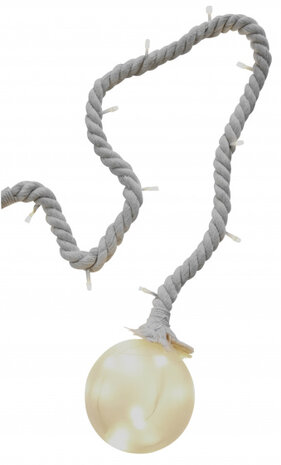touwverlichting met bol 100 cm led wit
