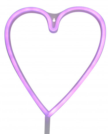 hart Neon led 20 x 18 cm roze