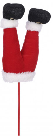 bijsteker kerstman 12 x 28 cm rood