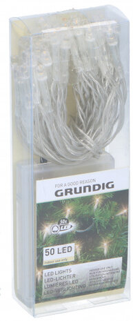 kerstboomverlichting 50 led wit 120 cm