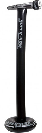 microfoon opblaasbaar 112 cm zwart/grijs