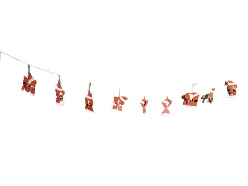 vlaggenlijn kerstman &#039;Merry Xmas&#039; 180 cm rood