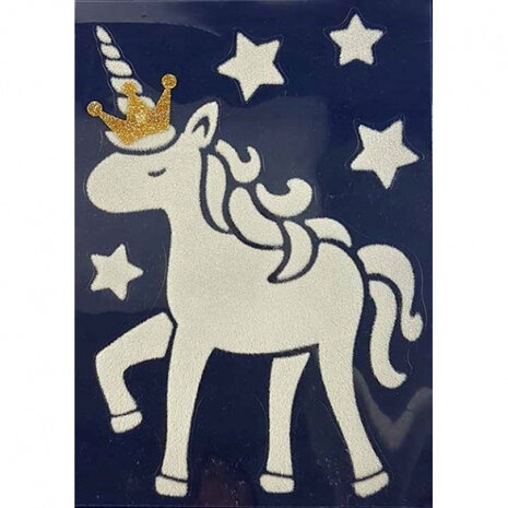 stickervel zwaan met kroon 29,5 x 40 cm wit/goud 6-delig