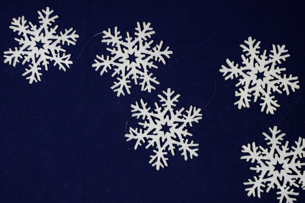 slinger sneeuwvlok 20 x 19 x 17,5 cm wit