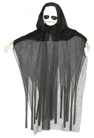 pop horror 90 cm PVC/polyester wit/zwart