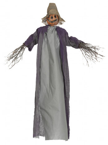 vogelverschrikker 90 cm PVC/polyester grijs