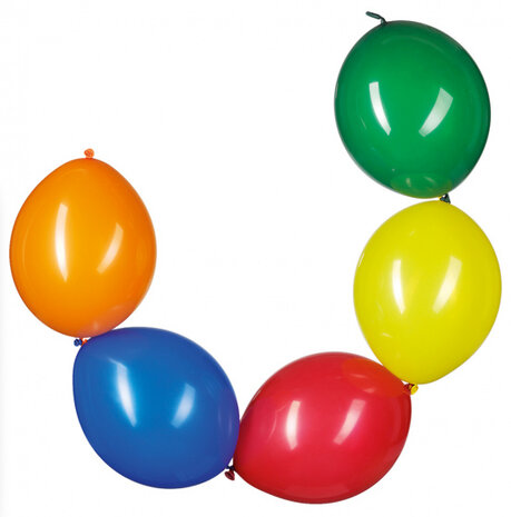 ballonnenslinger 25 cm latex 6 stuks
