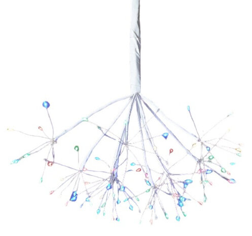hangverlichting Dandelion 20 cm 80 led IP44 zilver