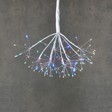 hangverlichting Dandelion 20 cm 80 led IP44 zilver