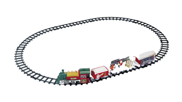 decoratietrein Holiday Express 107 x 76 cm 12-delig