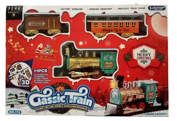 decoratietrein Classic Train staal 11-delig