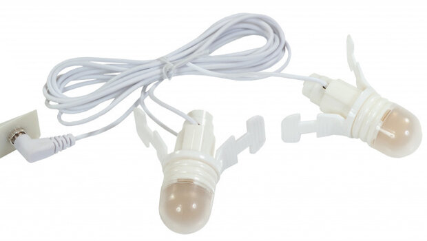 kerstverlichting 2x led 3V 190 cm wit