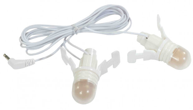 kerstverlichting plug 2x led 3V 190 cm wit