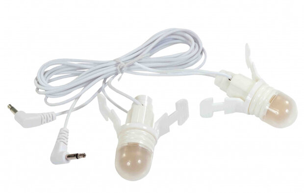 kerstverlichting plug 2x led 190 cm 3V wit