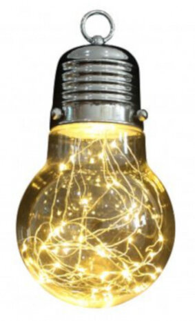 sfeerverlichting led 15 x 25 cm glas transparant