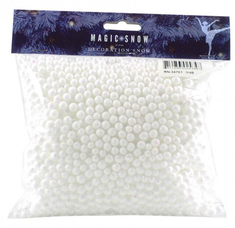 kerstdecoratie sneeuwballen 15 gram wit